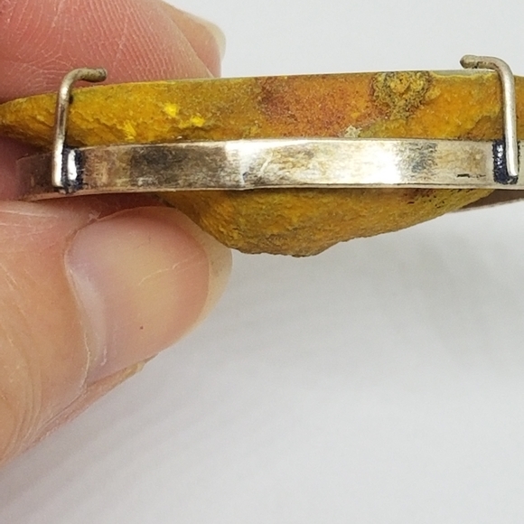 Yellow Sparkling Druzy Pendant Sterling Silver - Picture 3 of 5